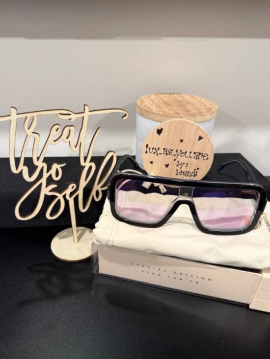 SCA001. Carrera Sunglasses, Shiny Black, Clear Multi Lens, Festival Edition #3, - Picture 1 of 1